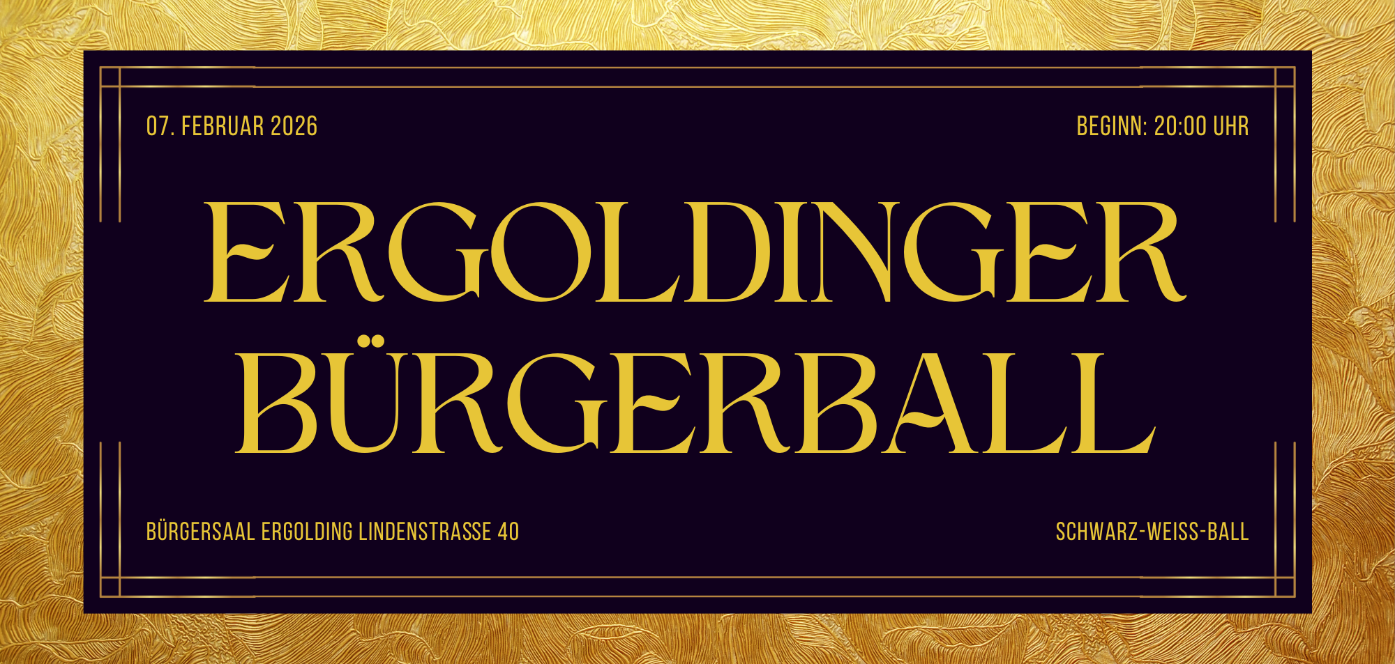 Einladungskarte Ergoldinger Bürgerball 2026